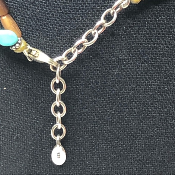 BARSE Turquoise Pendant on Multi-Strand Necklace with Sterling Silver Accents - Picture 10 of 17